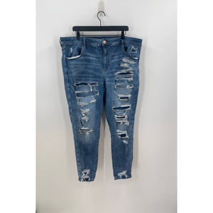 American Eagle Next Level Stretch Distressed Hi Rise Jegging Size 22